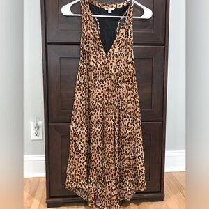 Volcom cheetah and pleather dress/tunic